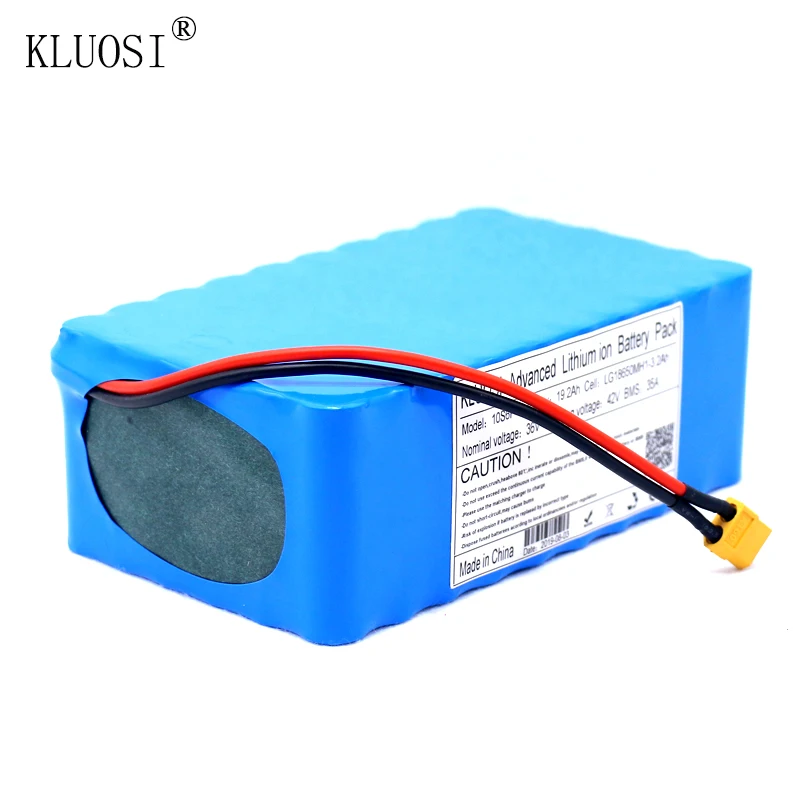 KLUOSI 36V 10S6P 19,2ah 1200W высокомощный литий-ионный аккумулятор для электрического автомобиля, велосипедный скутер 35A сбалансированный BMS