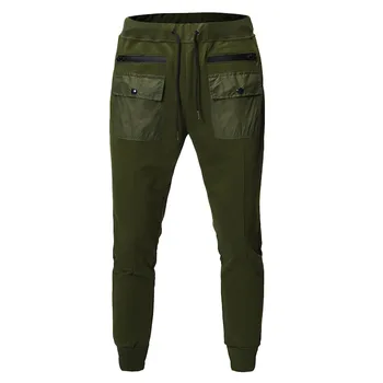 

Men Outdoors Button Multi-pocket Work Cargo Long Cargo Pants sports trousers male streetwear pantalones hombre joggers Plus Size