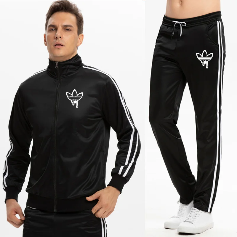 

Sportswear Men's Running Suit Male Tracksuit Men Spring Autumn Casual Sporting Big Size 2PC Jackets+Pants Men Sets Plus Size 5XL