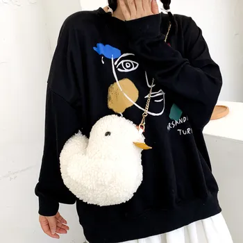 

Autumn and Winter Plush Cute Duck Bag 2020 New Trend Fashion Messenger Bag Chain Shoulder Bag