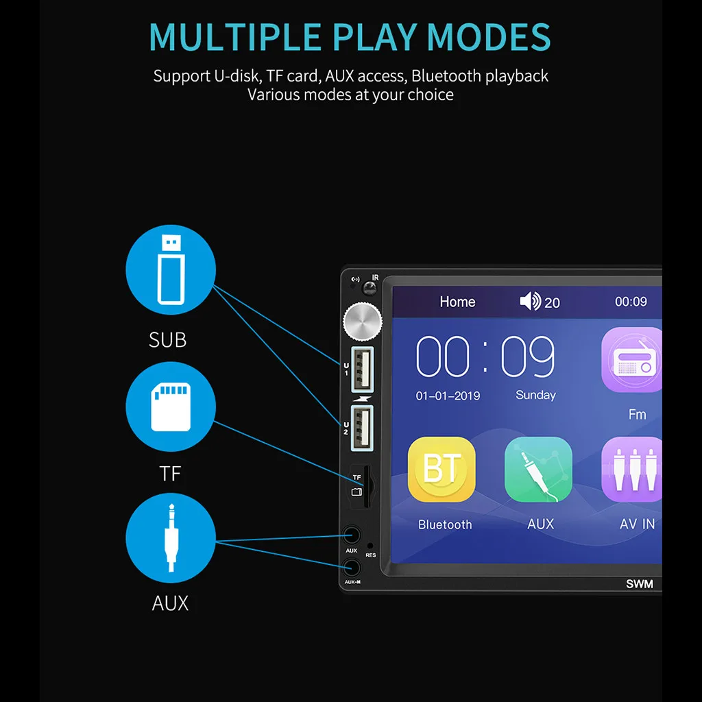 2din автомобильный Радио Android мультимедийный плеер авторадио 2 Din 7 ''сенсорный экран gps wifi Bluetooth FM Авто Аудио плеер стерео
