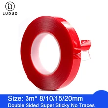 ^^Best Offers LUDUO 3M Car Stickers Super Fix Red Double Sided Protective Self Adhesive Tape Acrylic Transparent No Traces Auto Exterior Fixed ^^Best Offers LUDUO 3M Car Stickers Super Fix Red Double Sided Protective Self Adhesive Tape Acrylic Transparent No Traces Auto Exterior Fixed