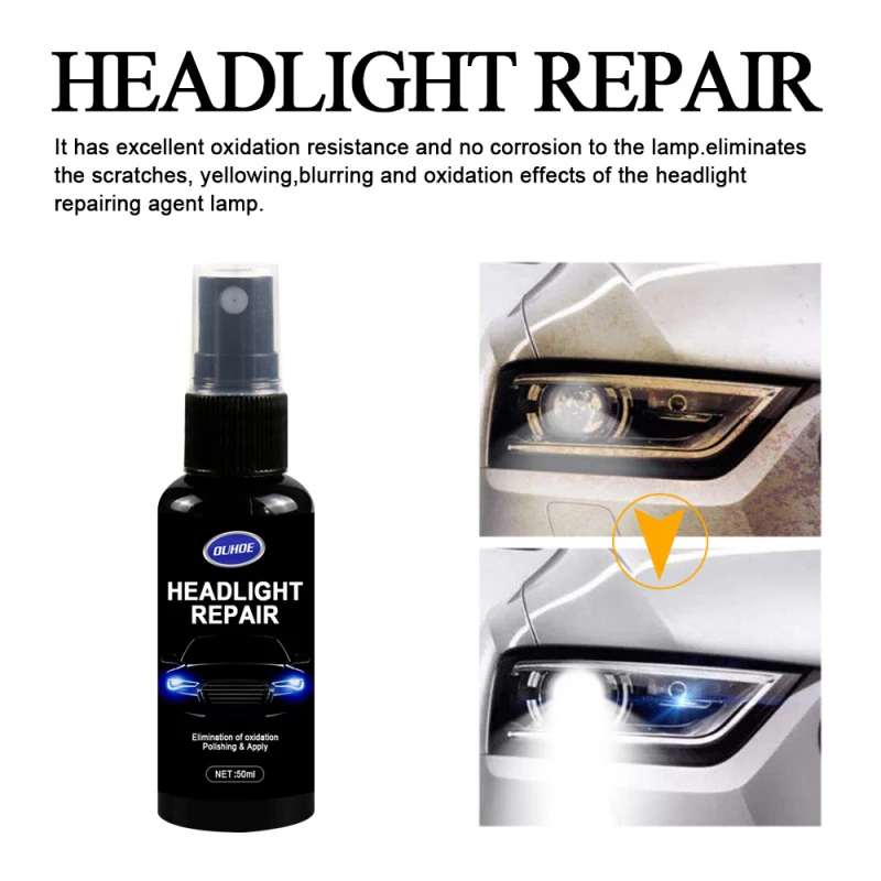 10ml Car Headlight Repair Coating Solution Repair Kit Oxidation Rearview Coating Headlight Polishing Anti-scratch Liquid Agent