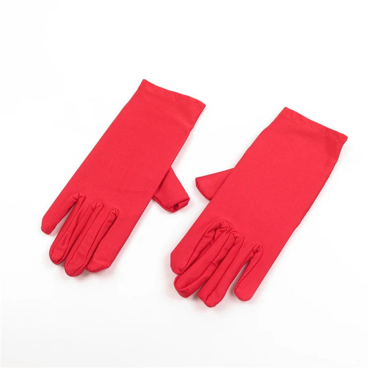 children's Thin elastic etiquette gloves child boy and girls white performance gloves kids 4 COLORS R1594