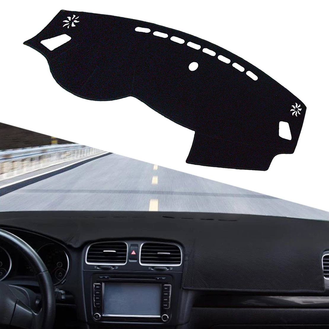 

CITALL Car New Black Dashboard Cover Dashmat Dash Mat Pad Sun Shade Fit for Kia Optima K5 2016 2017 2018