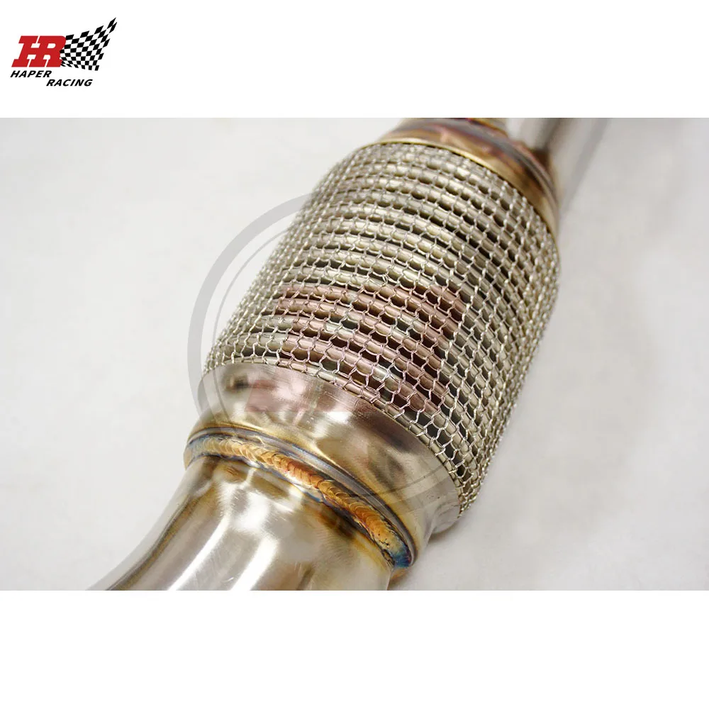 HP RACING High Flow Performance Downpipe For MK7 MK7.5 G TI A3 1.8T 2.0T Seat Leon Cupra 5F With 200cell Sport Cat FWD