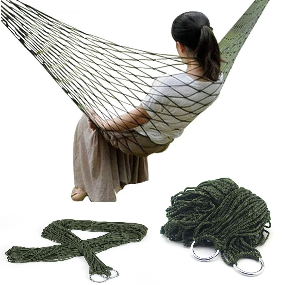

Portable Garden Nylon Hammock swing Hang Mesh Net Sleeping Bed hamaca for Outdoor Travel Camping hamak blue green red hammock