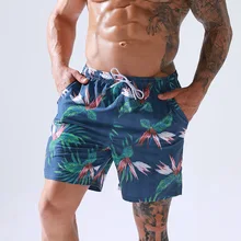 Lightweight Beach Shorts Summer Men's Casual Swim Trunks Flamingo Print Fashion Swimwear Shorts Loose Comfortable Beachwear Male