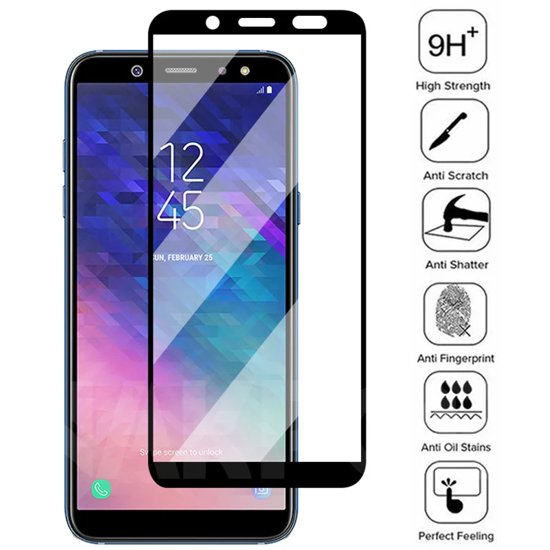 9D закаленное стекло для Samsung Galaxy A5 A7 A9 J2 J3 J7 J8 2018 A6 A8 J4 J6 Plus A10 A30 A50 A70 Защитная пленка
