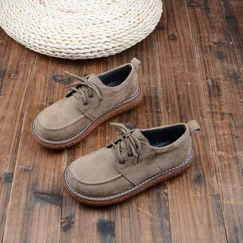 

Mori Literary Big Head Doll Martin Shoes College Style Retro Thick Bottom Flat Single Shoes Harajuku Wild Casual Womens Shoes