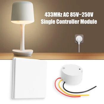 

Classic AC 85V-250V 433MHz Wireless Switch Controller 1 Channel Remote Control Receiver Household Office Lighting Accessaries