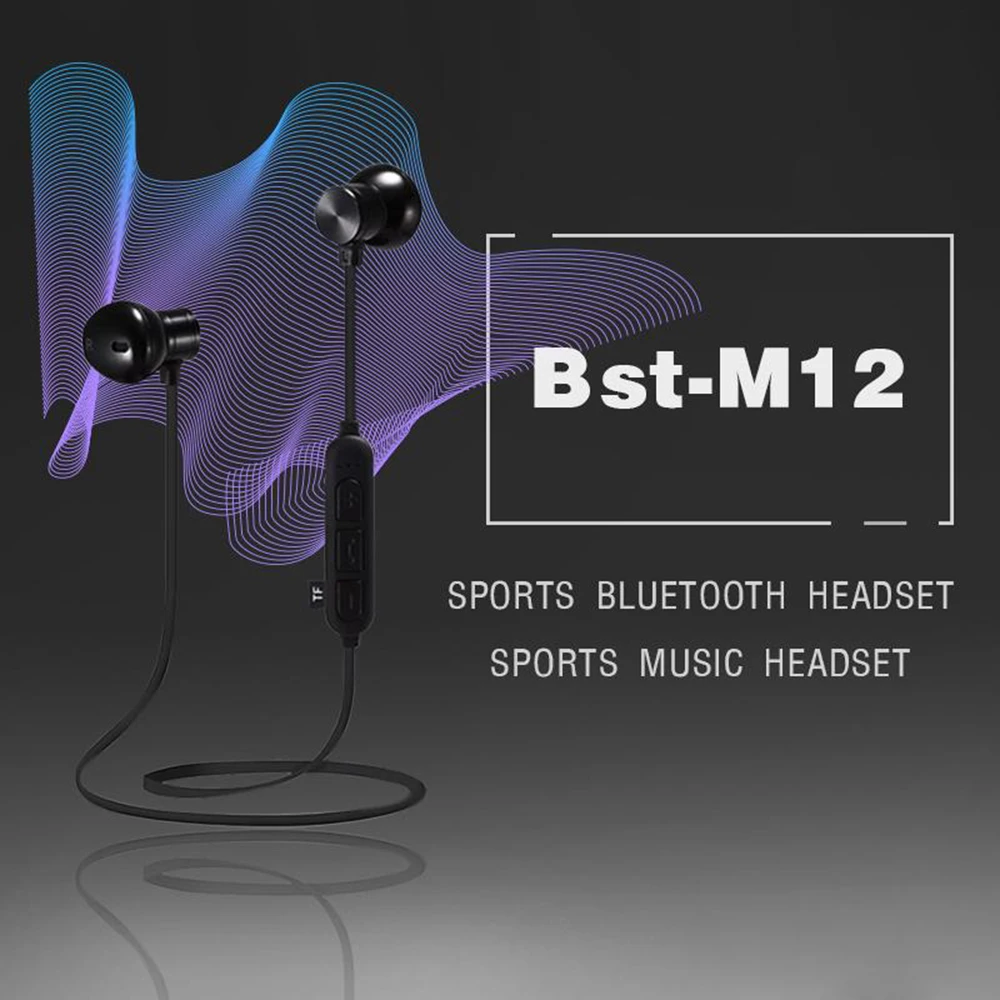 ANRY M12 Bluetooth наушники нашейные беспроводные наушники шумоподавление микрофон Bluetooth магнитные наушники Поддержка tf-карты