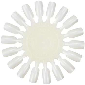 

10pcs/Lot Clear/Natural Nail Art Tips Palette Practice Sample Round Wheel Acrylic Polish Display Color Board Manicure Tools