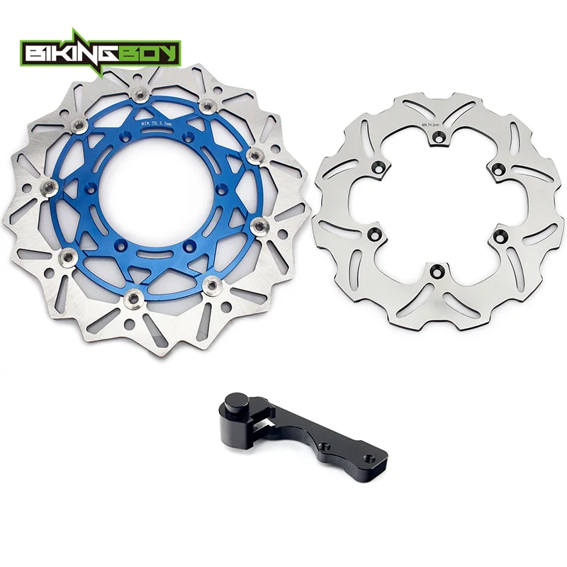 BIKINGBOY для Suzuki dr-z DR-Z 400 SM SuperMotard 05-19 18 17 16 15 14 13 12 11 спереди и сзади тормозные диски роторы кронштейн 320 мм