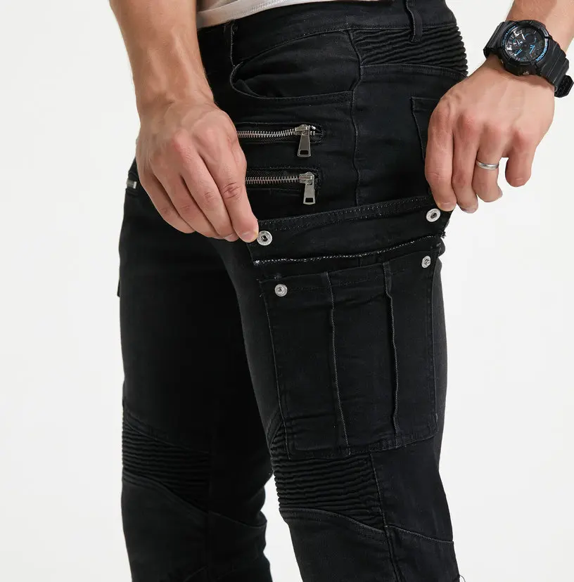 Green Motorcycle Pants Men Motocross Racing Trousers Cargo Jeans Touring Riding Pantalon Moto Pants Motorcycle Equipment Pants