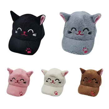 

Baby Hat Girls Sun Visors Pompon Winter Scarf Children Hat Knitted Cute Cap For Girls Boys Casual Solid Color Girls Hat