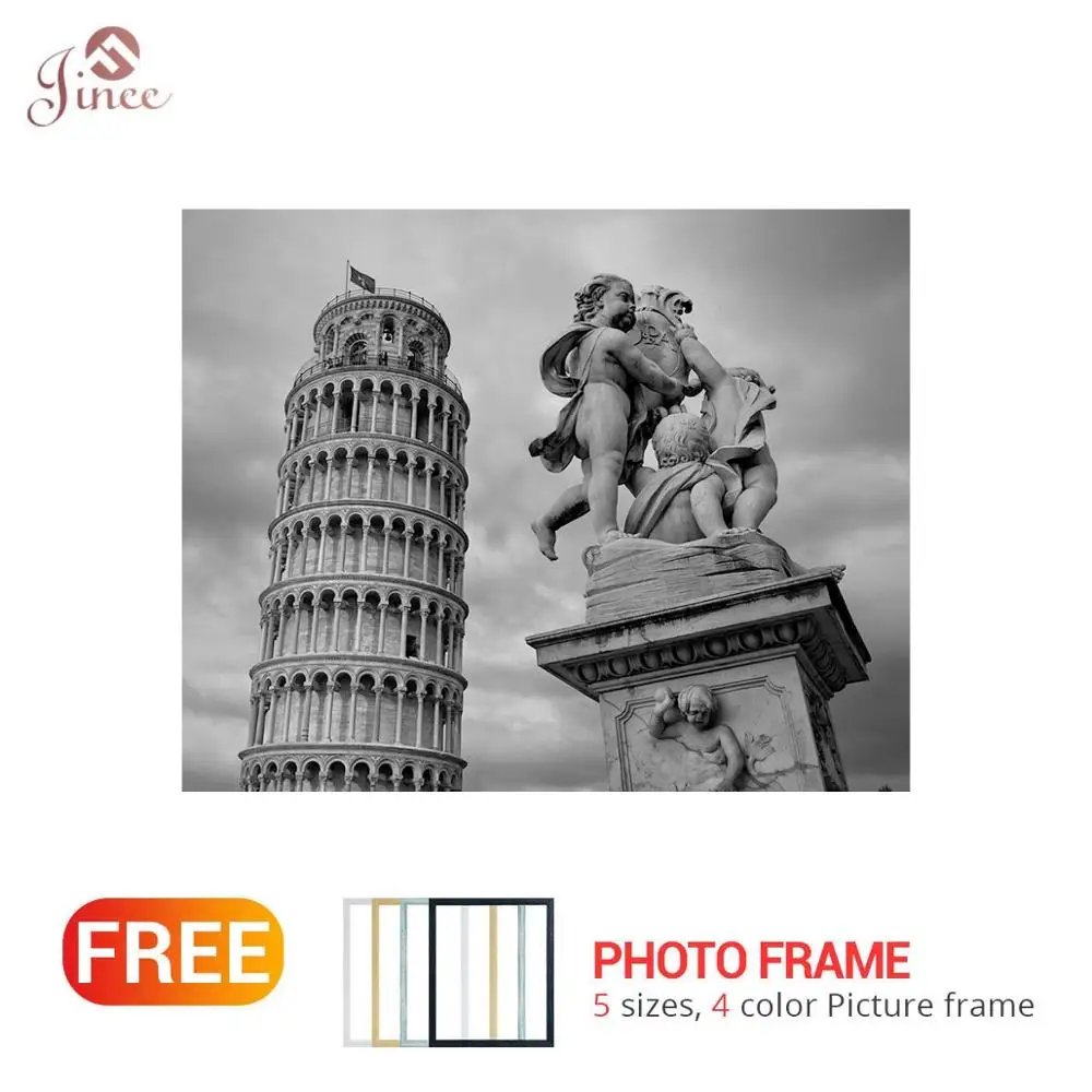 

DIY 5D Diamond Painted Beautiful Angel Leaning Tower Diamond Painting Cross Stitch Kits circular Diamonds Embroidery Home Decor
