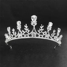 Серебряная свадебная корона, стразы для невесты, свадебные украшения, аксессуары для волос, платье невесты, гребень, Корона Ручной Работы, свадебный головной убор, подарки