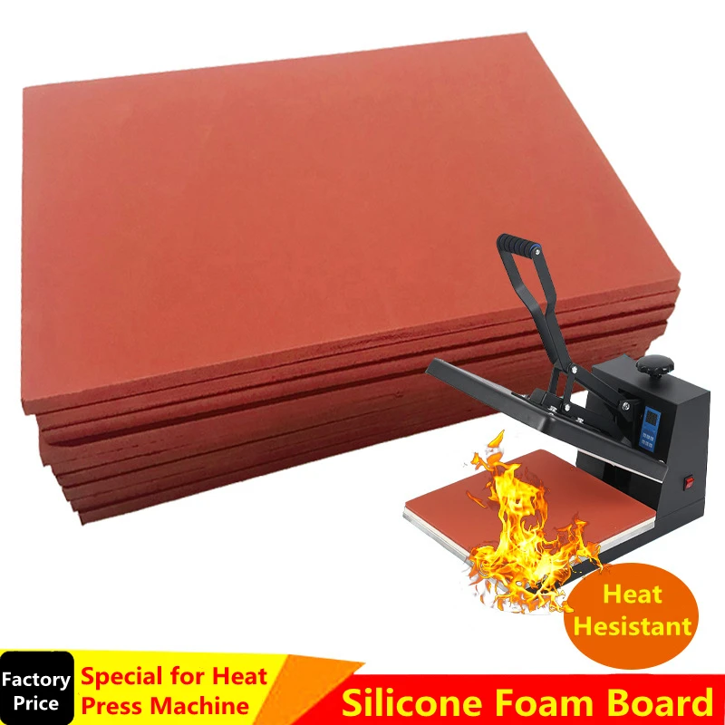 Placa de Silicone para Prensa de Calor Placa de Borracha de Silicone de Gel de Sílica Espumado para Alta Temperatura Resistente a Altas Temperaturas