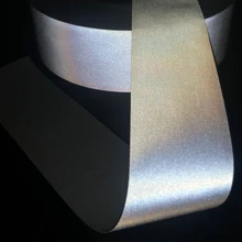 

High Visibility Silver Reflective Strip DIY Sewing Fabric For Garment Vest Bag ,Reflection Warning Safety Tape
