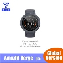 Оригинальная глобальная версия Amazfit Xiaomi Huami Verge Lite умные часы сердце IP68 часы