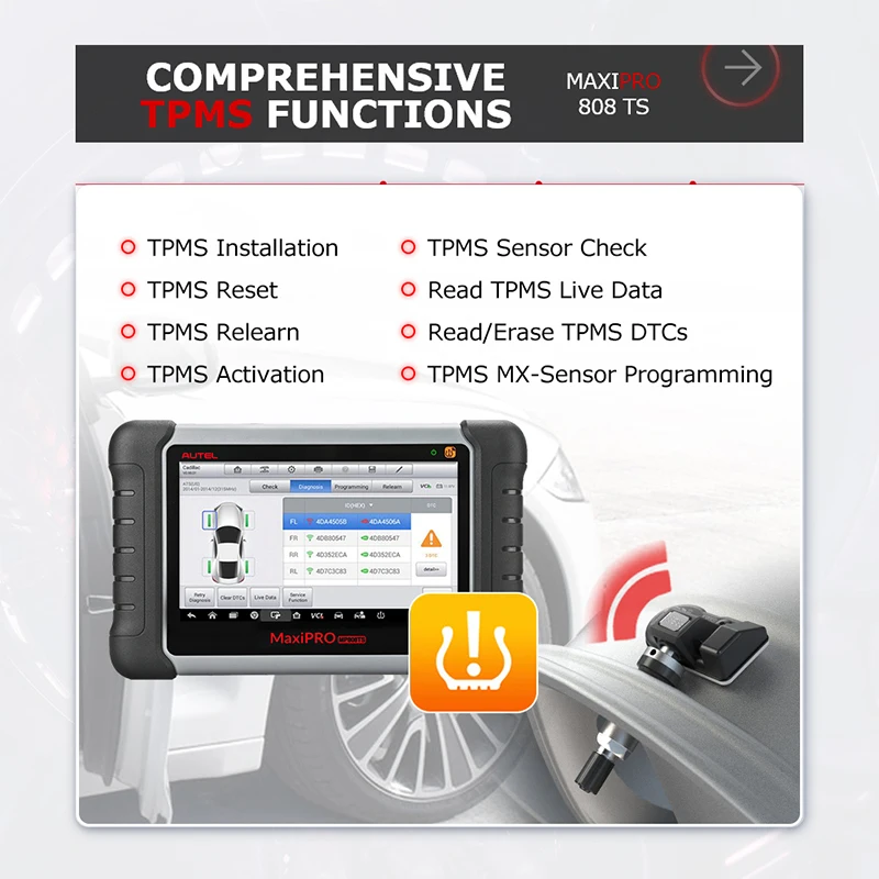 Autel MaxiPRO MP808TS OBDII Автомобильный диагностический инструмент OBD2 сканер OBD 2