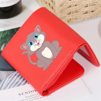 

Removable Zipper Coin Pocket Printing Short Female 3 Fold Leather Purse Lady Clutch Wallet Solid Women Wallet Card Holder Bag