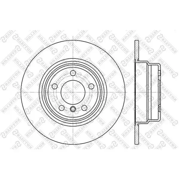 Диск тормозной задний BMW X5 3.0/4.4/3.0D 00 STELLOX 6020 1548 S|Тормозной цилиндр| |