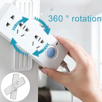 

Self Adhesive Wall-Mounted Power Strip Fixator Plug Board Holder Socket Hanger