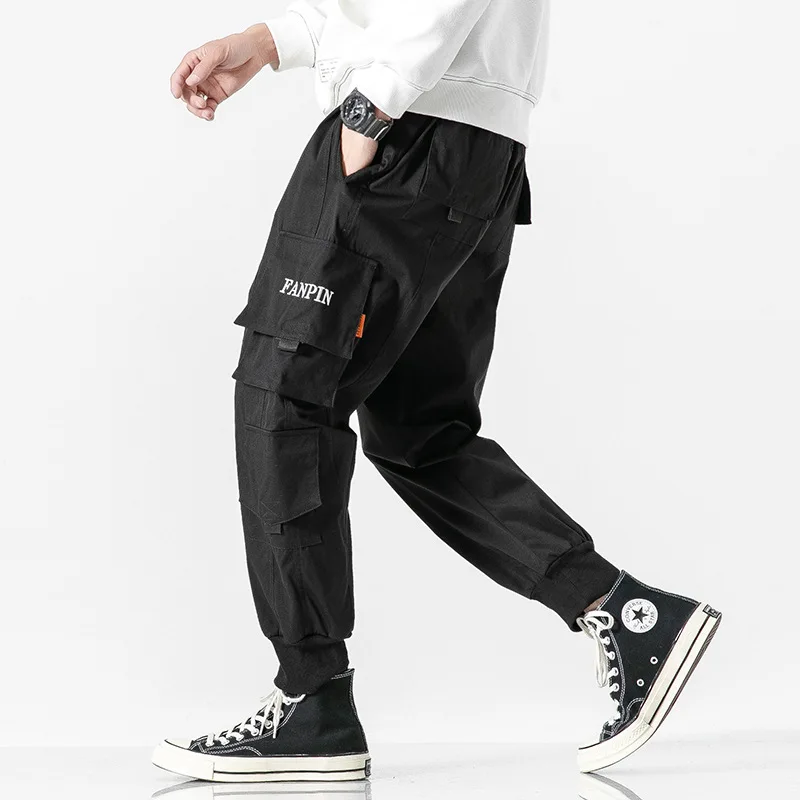 

2020 Spring New Style Japanese-style Shadowless Wall Large Size Multi-pockets Workwear Embroidered Casual Pants Hk200