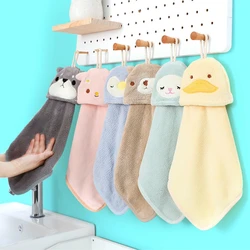 Ultra-Absorbent Bathing Hanging Coral Velvet Quick Drying Microfiber Towel Kitchen Supplies Cleaning Cloth Hand Towel