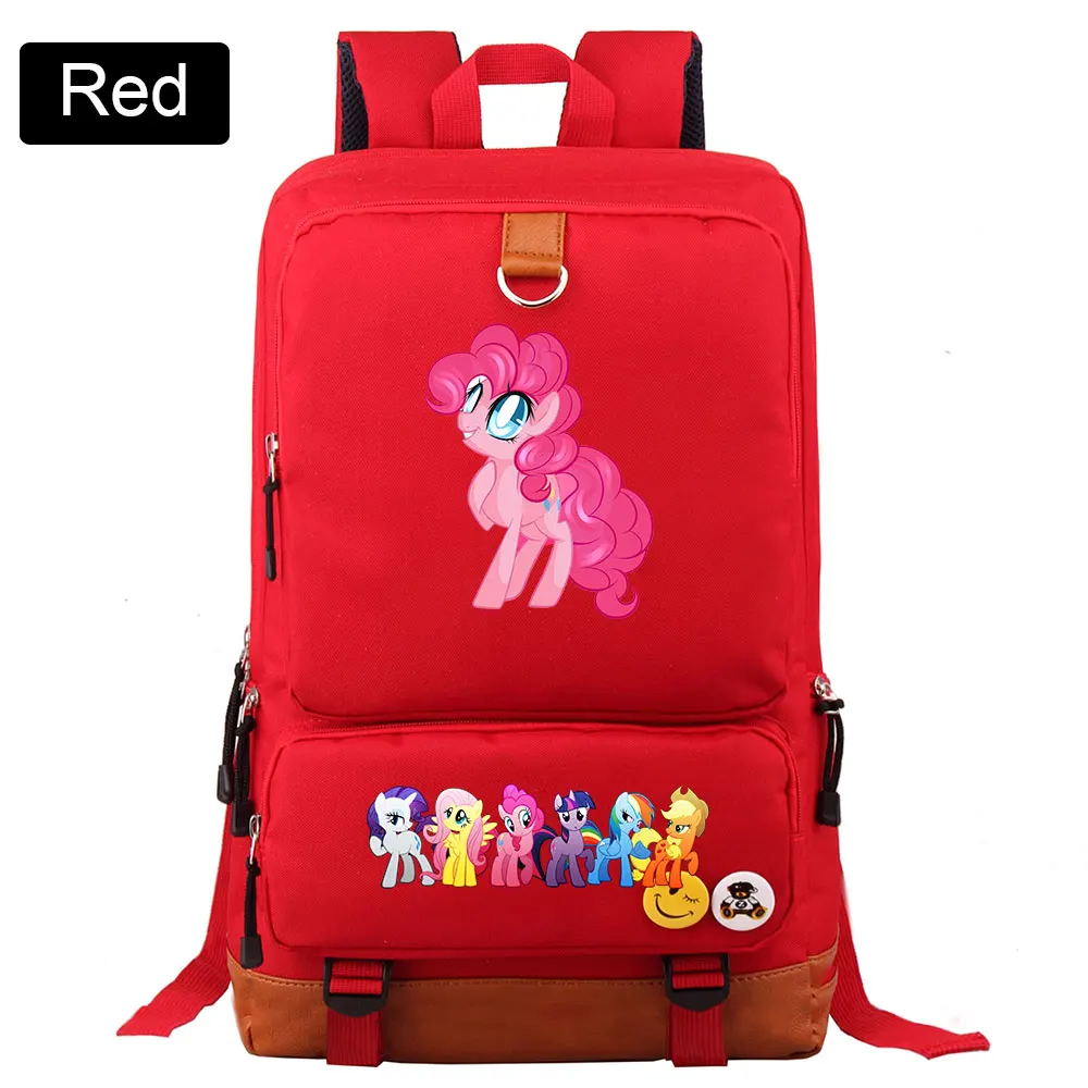 Christmas Cutie My Little Pony Boy Girl Book School bag Women Bagpack Teenagers Schoolbags Men Student Patchwork Backpack