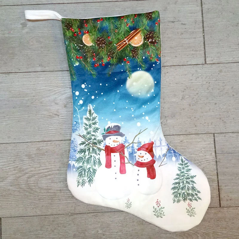 

Christmas Gift Bag Santa Claus Reindeer Snowman Socks Xmas Tree Hanging Ornament