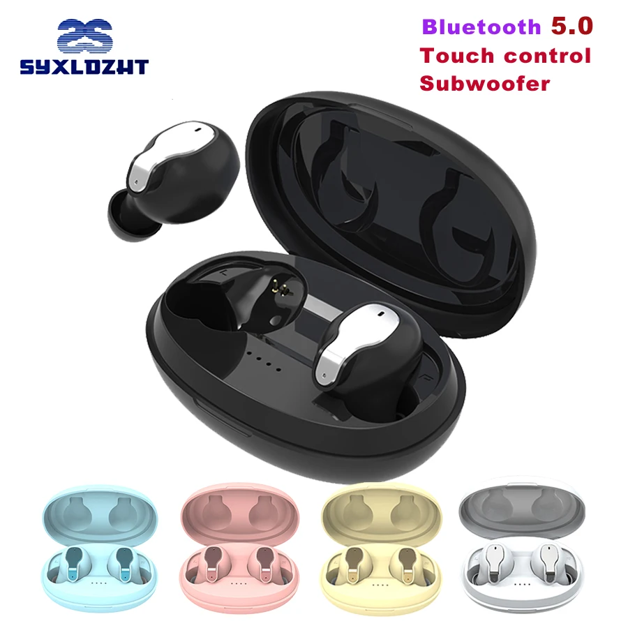 TWS 5 0 Bluetooth беспроводные наушники сенсорная гарнитура стерео бас с микрофоном для