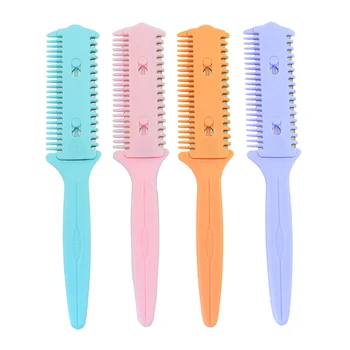 

Barber Thinning Hair Razor Comb Thinner Tools Bangs Styling Brush Hairdressing Shaving Blades Trimming Forks Beauty Salon Home