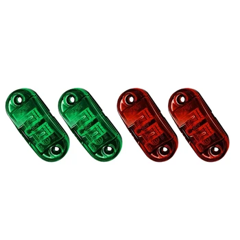 

4 x 2 LED Red/Green Marine Boat Navigation Lights 10-30V Boats Running Light Truck Van Side Light