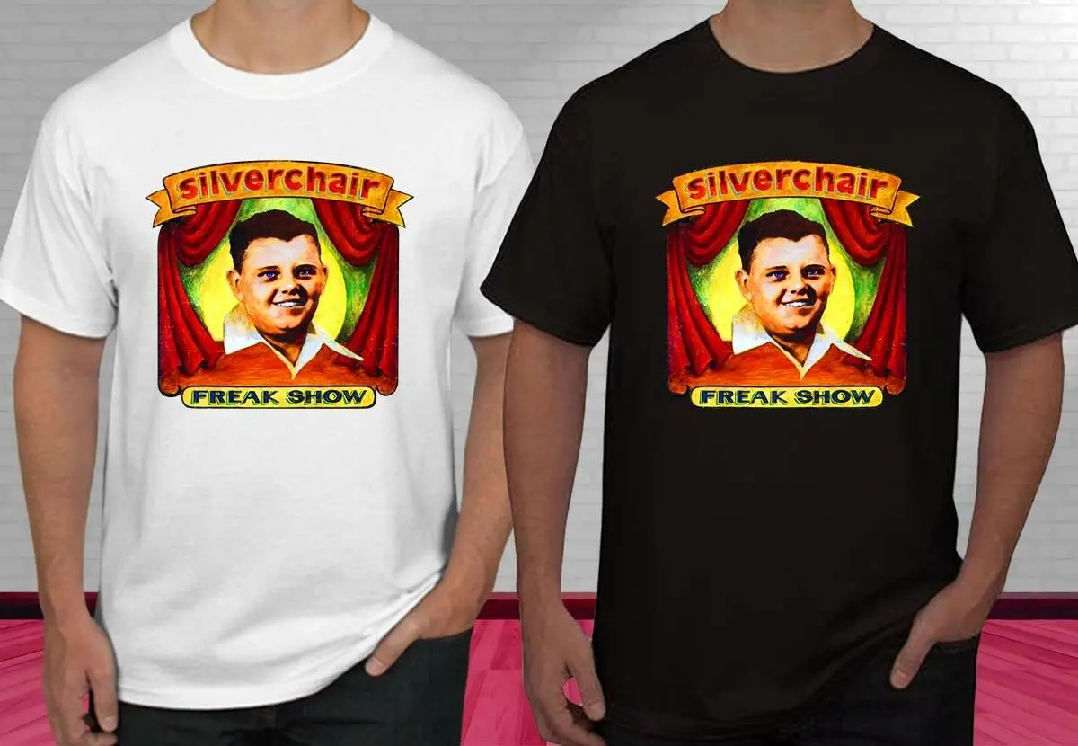 SILVERCHAIR Freak Show Rock Band черно-белая мужская футболка S-2XL-3XL бесплатная доставка