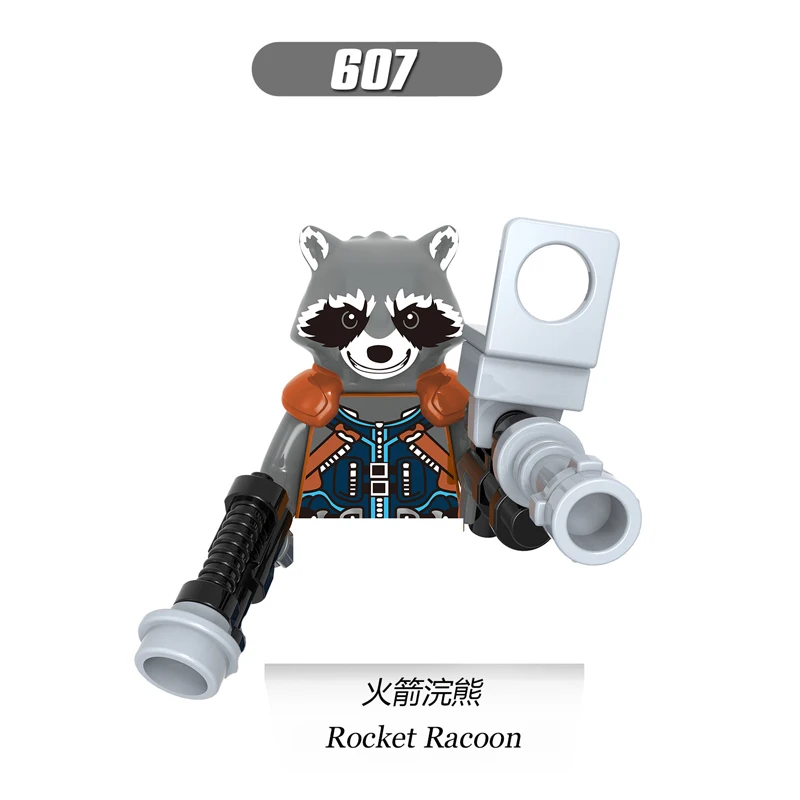 X0159 Building Blocks Galaxy Guards Series Mini Figures Star-Lord Rocket Racoon Cartoon Mini Figure Assembly Building Block Toys stacking blocks milestones Blocks