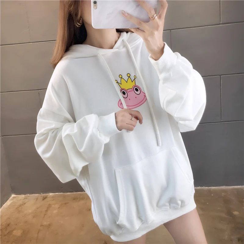 12783 (Room 1 Side Row No. 4) New Hat Guard Cartoon Frog Pocket sweater 38 | Женская одежда