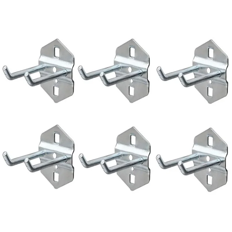 HHO-10Pcs 50 мм Крючок Прочный практичный многофункциональный двойной косой стальной инструмент для подвешивания Стены организации хранения