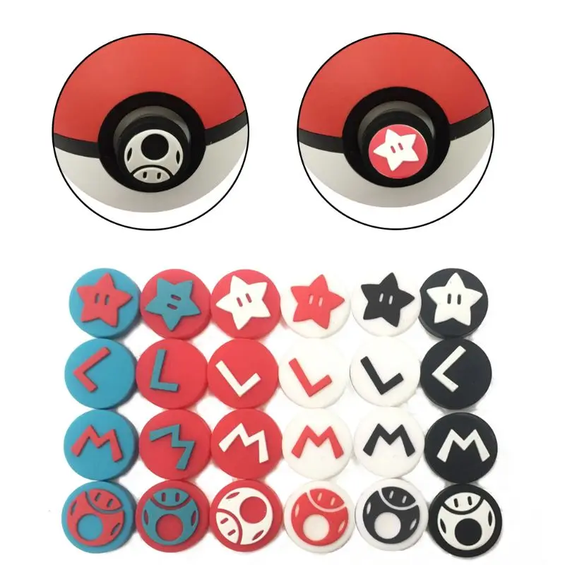 4 шт. ручки для большого пальца колпачок s для NS Zend переключатель Poke Ball силиконовый Нескользящий Захват для большого пальца для Pokeball ручка кнопка Крышка R9UA