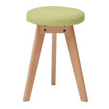 

Solid Wood Stool Fashion Creative Stool Fabric Makeup Stool Home Dining Table Stool Nordic Small Bench