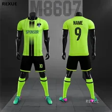 Suit Jersey-Set Football-Uniform Futbol Soccer Custom Adult DIY New Men Big-Size