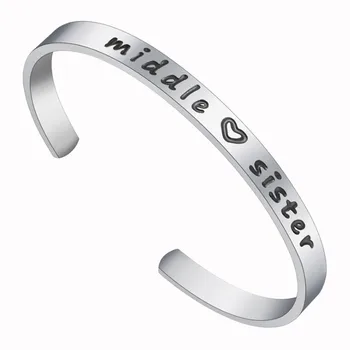 

Rose Gold Silver Cuff Bangle Letter C Fashion Women Jewelry Gift Bracele Love Heart GMSXSZ