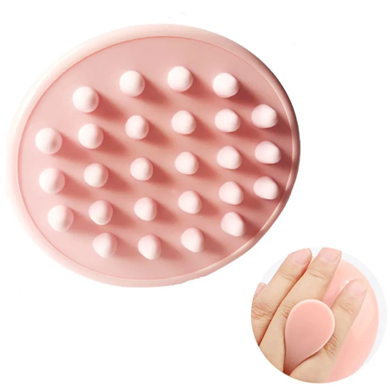 Dot Silicone comb Силиконовая насадка для мытья волос, массажер для тела, шампунь, щетка для массажа головы, душ для тела, щетка для ванны, спа, Массажная щетка для похудения - Цвет: Dot Silicone comb