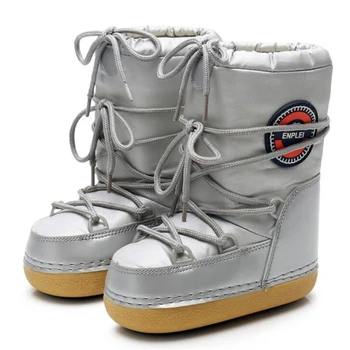 

Winter Warm Cotton Baby Girls Snow Boots Warm Shoes Flat With Boy Outdoor Ankle Snow Boots Kids Space Boots Casual Shoes 27-38