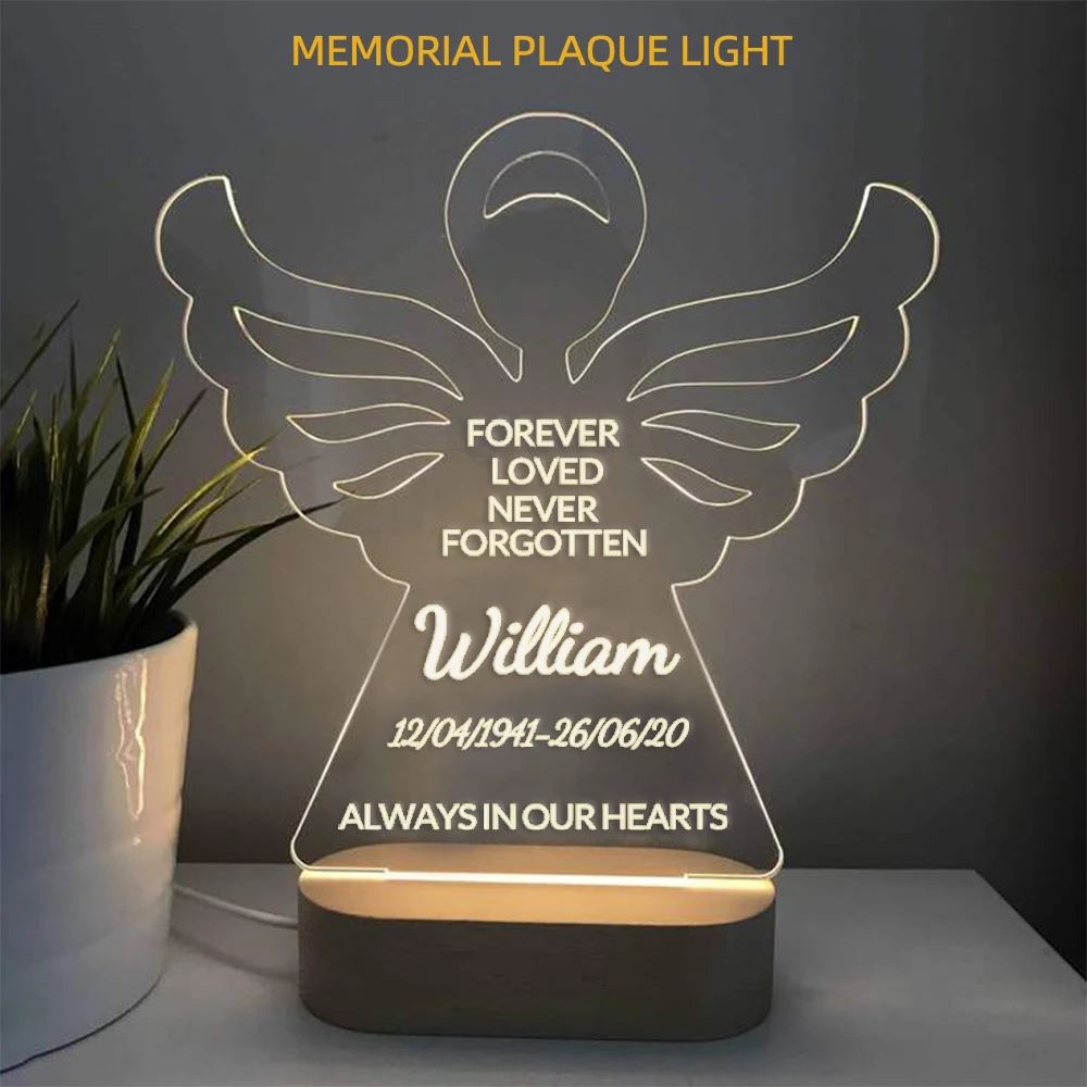 Memorial plaque light Forever 