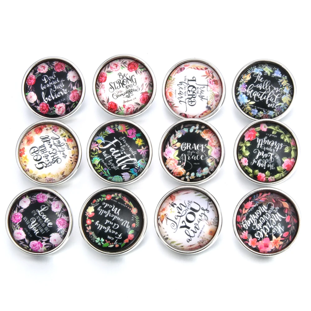 Bracelet Jewelry Metal Snap Buttons 10pcs/lot Mixed Interchangeable Snap Jewelry