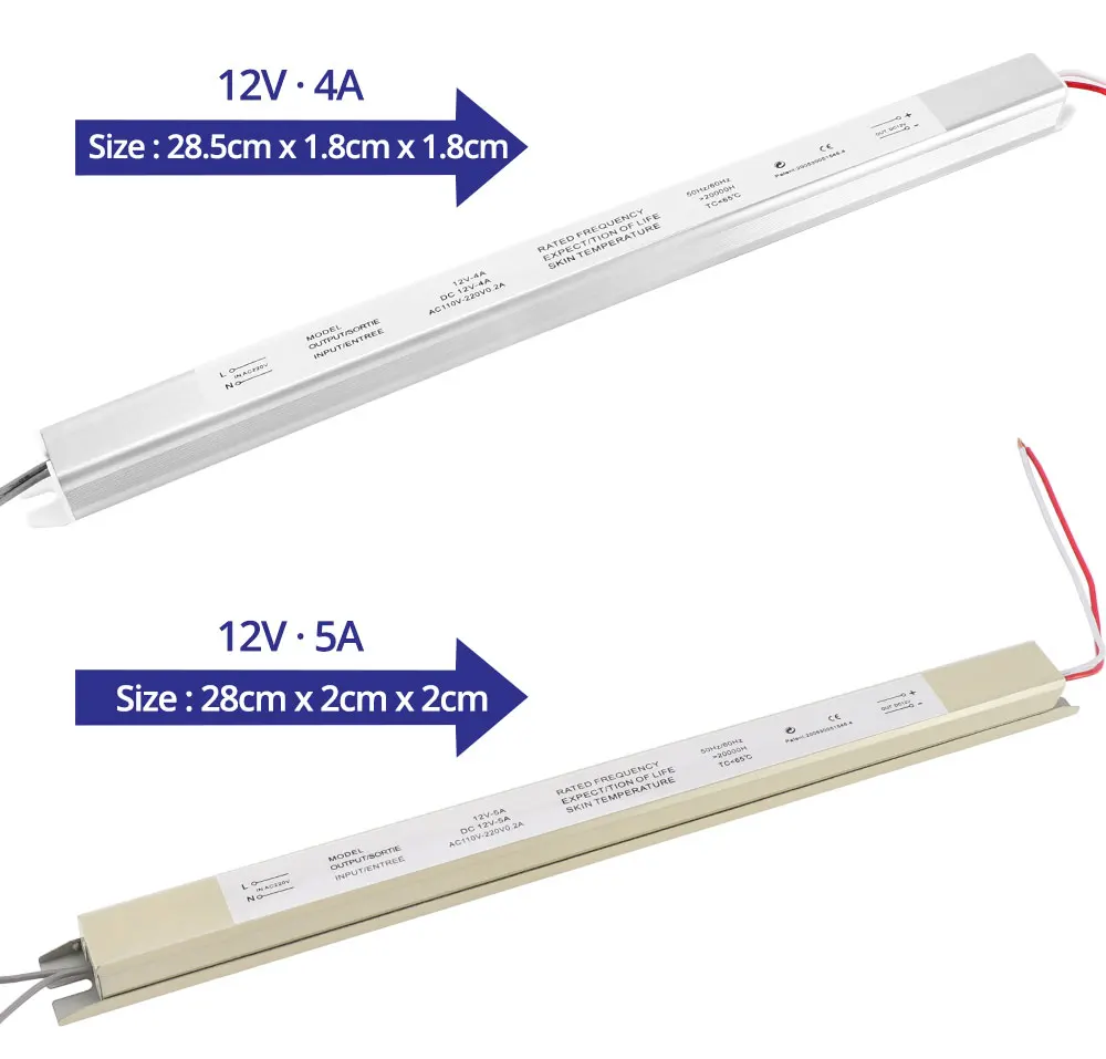 DC12V 1.5A 2A 3A 4A 5A светодиодный драйвер AC110V~ 220V Ультра тонкий светодиодный источник питания Светильник ing трансформатор для тонкий рекламный светильник