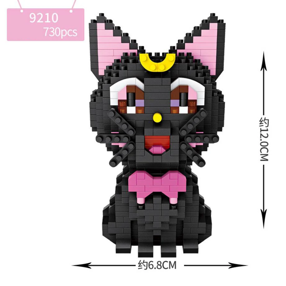 Классический Аниме Япония Сейлор Мун nanobrick Tsukino Усаги маленькая леди Serenity Chibiusa luna cat микро алмазный строительный блок игрушки